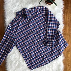 JoS A Bank Plaid Red & Blue Button Down Shirt